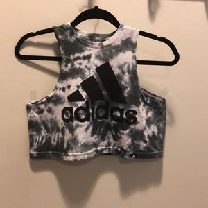 Adidas tie dye crop top